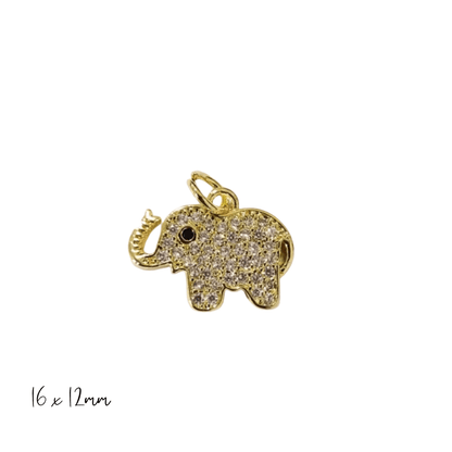 Sparkling Elephant Charm, shimmering add-on for jewelry, elevate your necklace or bracelet, fabulous gift Elephant charm