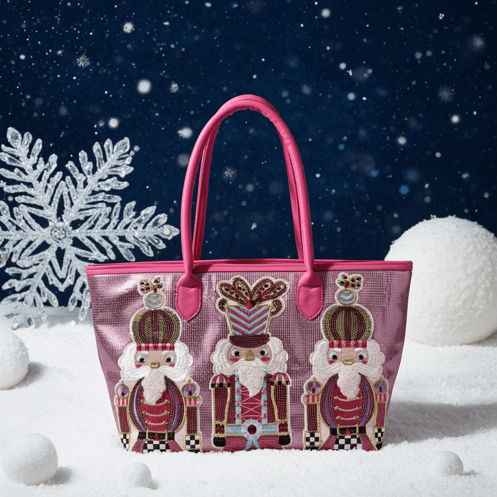 Sparkly Nutcracker Tote Bag - Nifty Decor & More