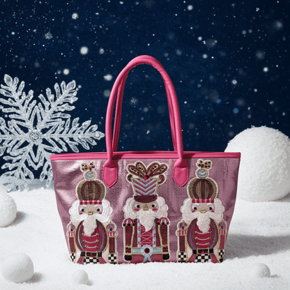Sparkly Nutcracker Tote Bag - Nifty Decor & More