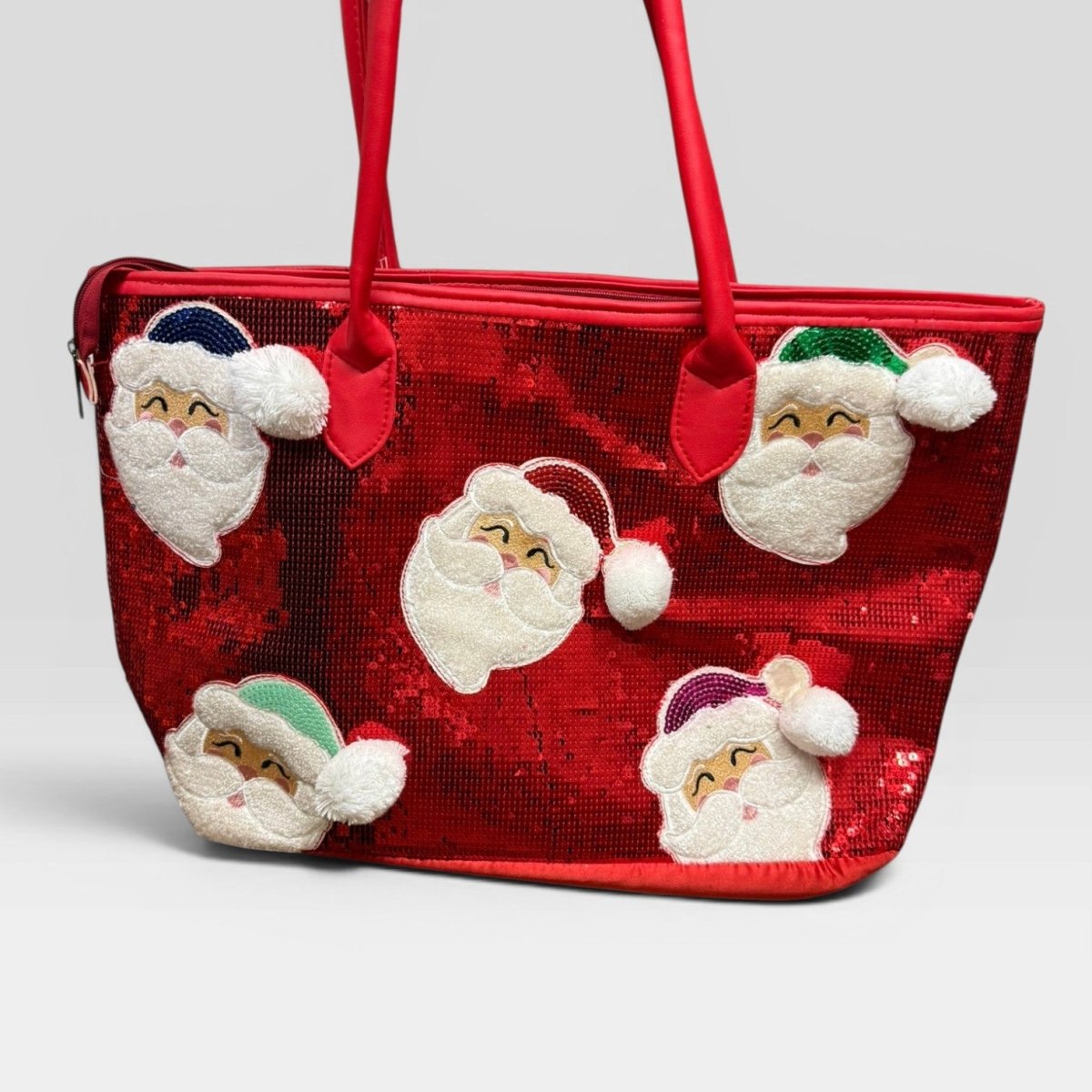 Sparkly Santa Tote Bag - Nifty Decor & More