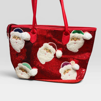 Sparkly Santa Tote Bag - Nifty Decor & More