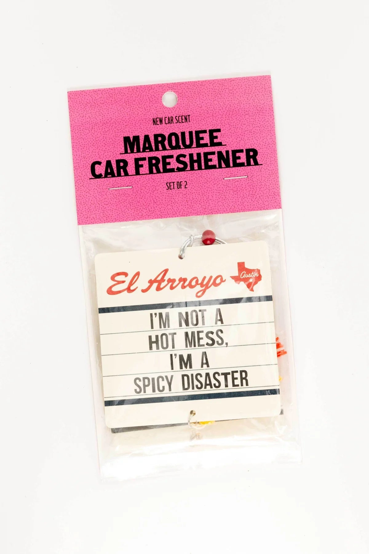 Spicy Disaster - Marquee Car Freshener (2 Pack) - Nifty Decor & More