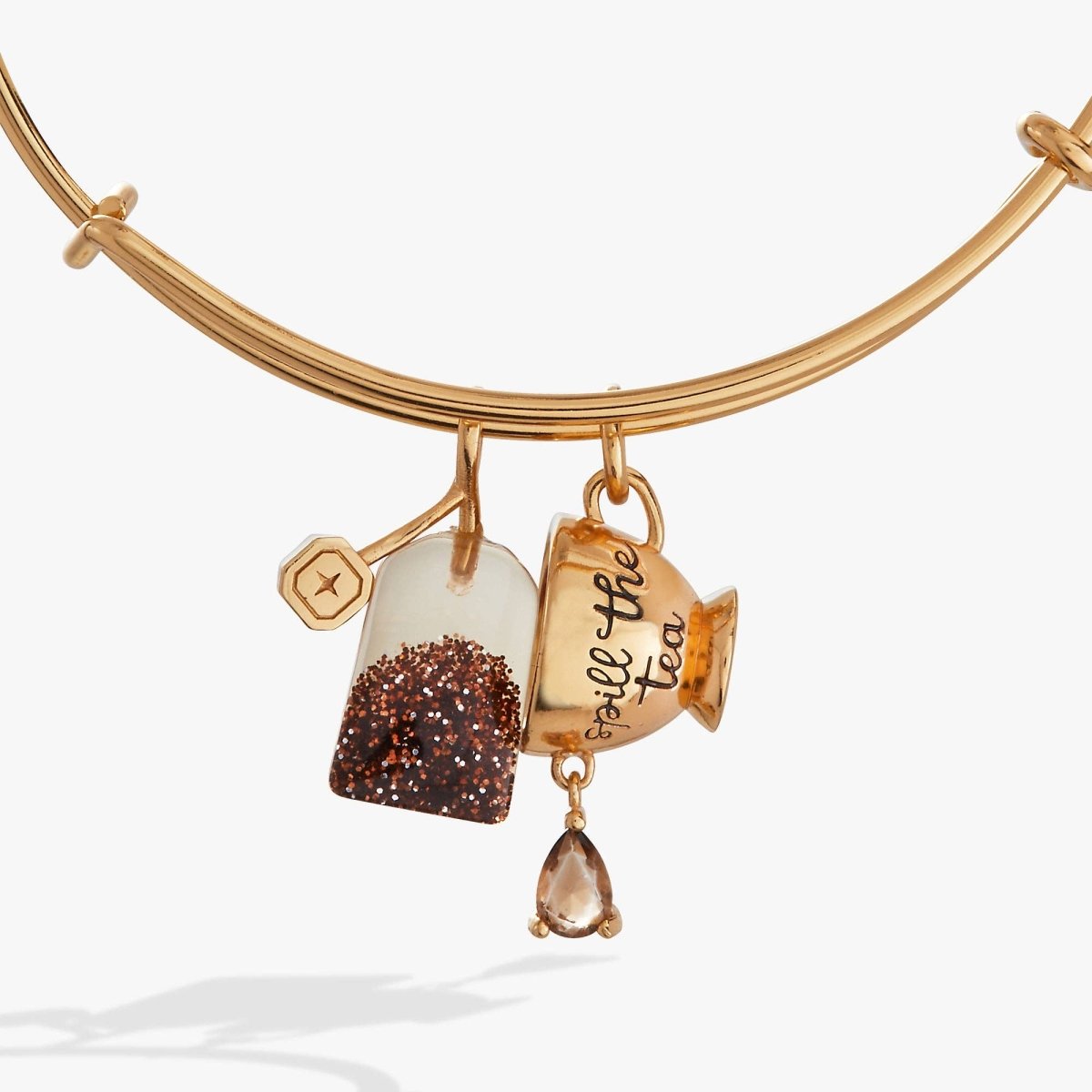 'Spill the Tea' Cup & Tea Bag Charm Bangle - Nifty Decor & More