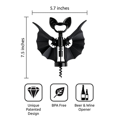 Spooky Bat Vino Wine & Beer Opener - Halloween Gifts - Nifty Decor & More