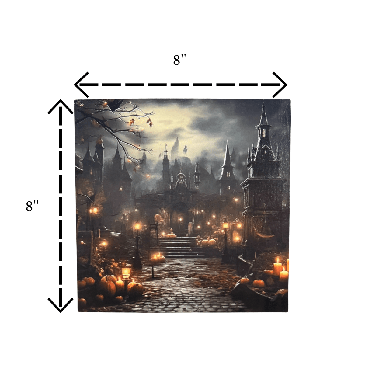 Spooky Candlelit Alley Unframed Canvas - Nifty Decor & More