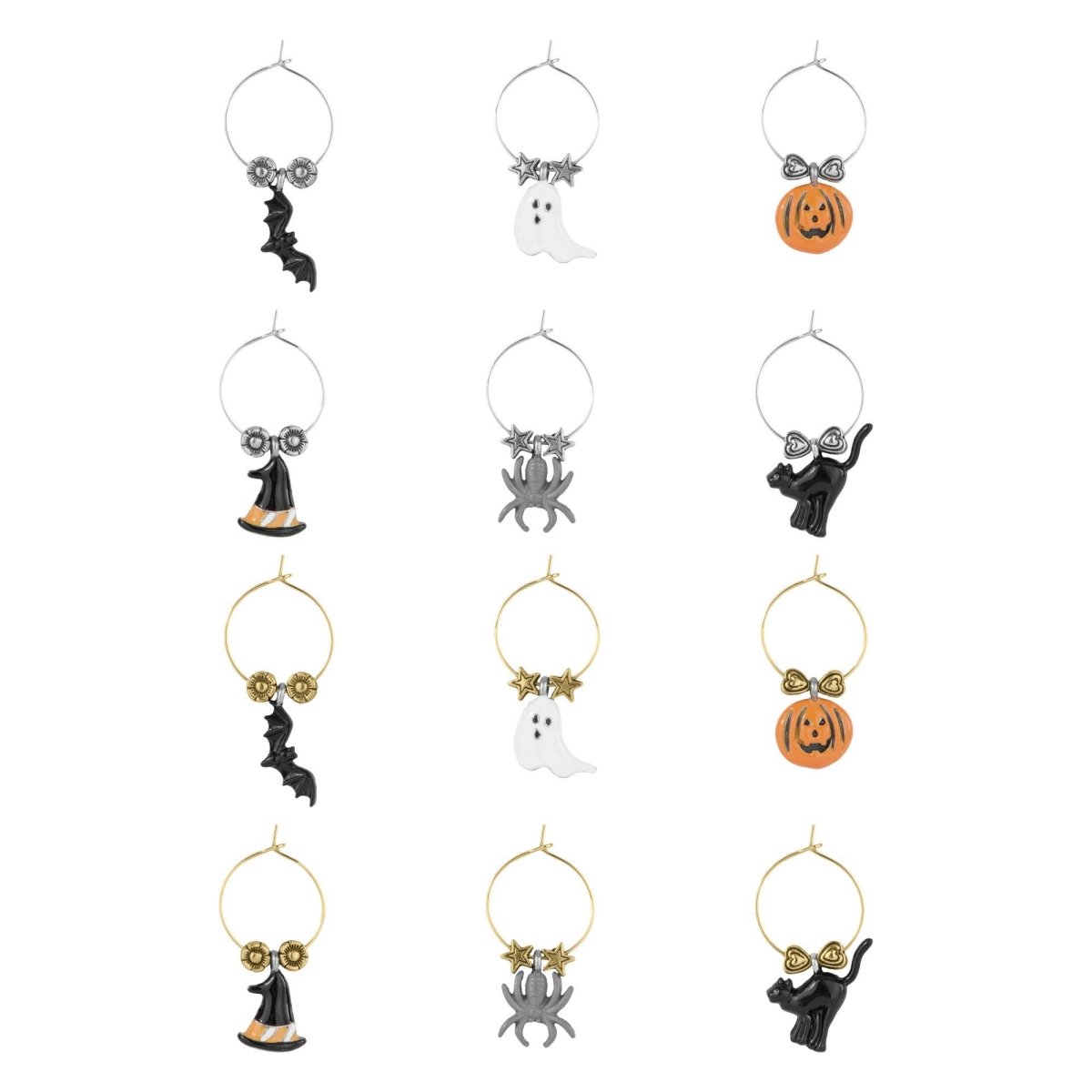 Spooky Wine Charms 12-Piece - Nifty Decor & More