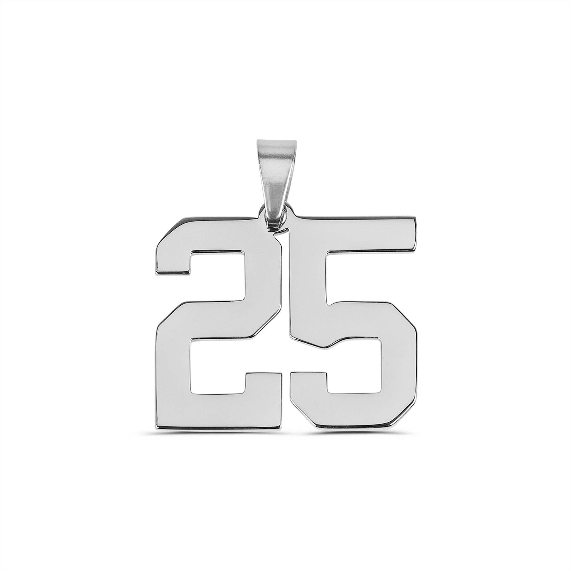 Sport Number Pendant in 18K Gold or Stainless Steel, Ideal Graduation & Birthday Gift - Nifty Decor & More