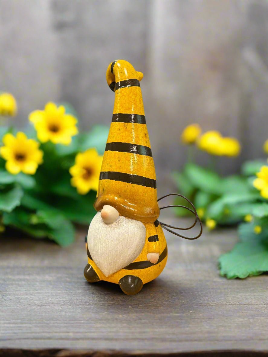 Spring Bee Gnome, Resin Spring Decor, Cute Gnome Figurine, Spring Garden, Easter Home Decor, Springtime Charm - Nifty Decor & More