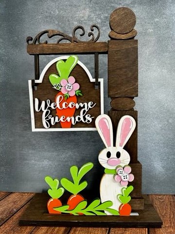 Spring Bunny Mini Post Interchangeable Add On with Mini Post