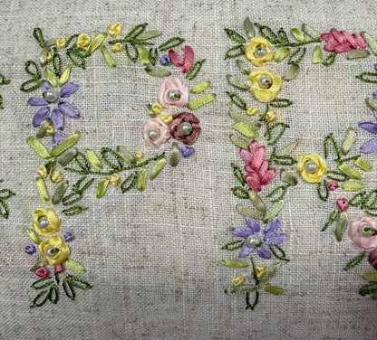 Spring Throw Pillow with Floral Letters, Decorative Accent Pillow for Home Decor, Perfect Seasonal Gift