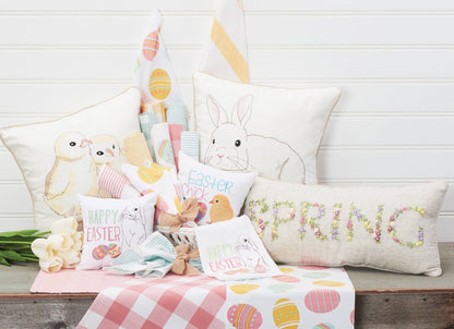 Spring Throw Pillow with Floral Letters, Decorative Accent Pillow for Home Decor, Perfect Seasonal Gift