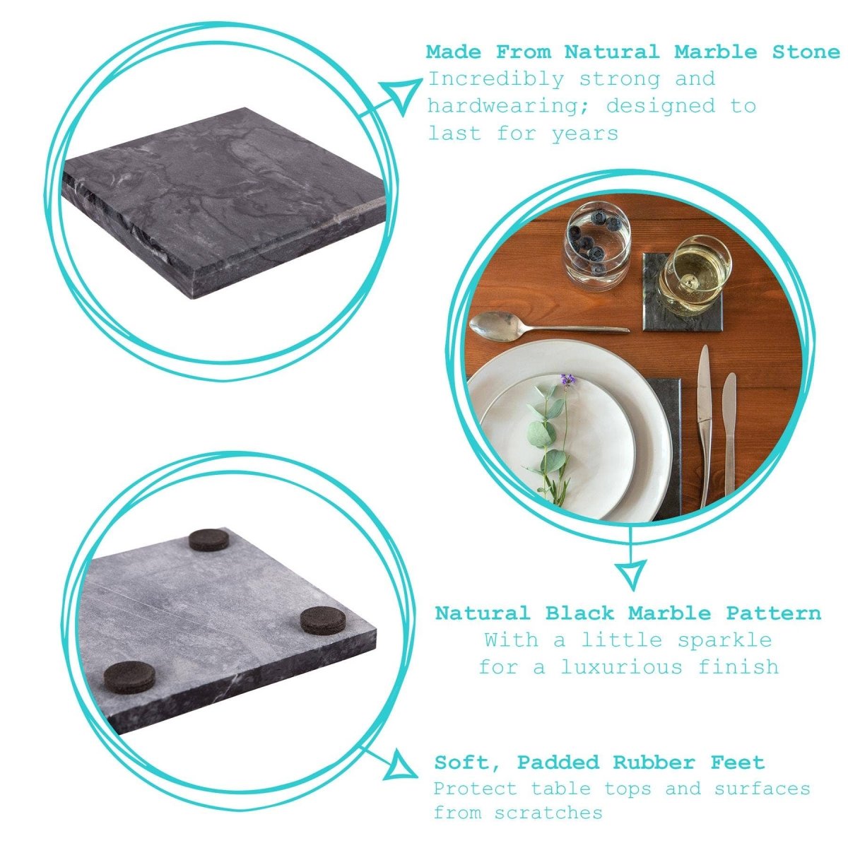 Square Marble Coaster - Nifty Decor & More