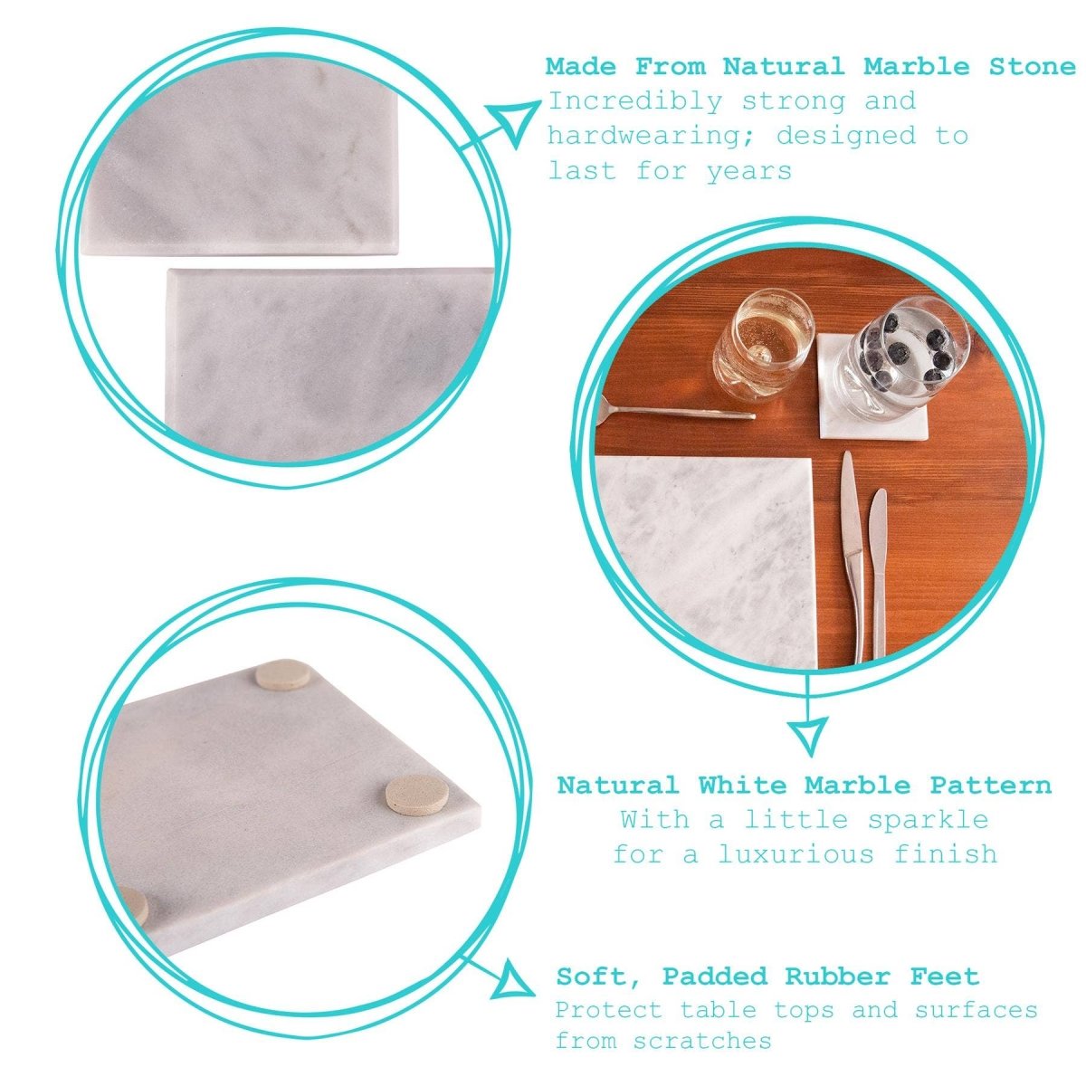 Square Marble Coaster - Nifty Decor & More