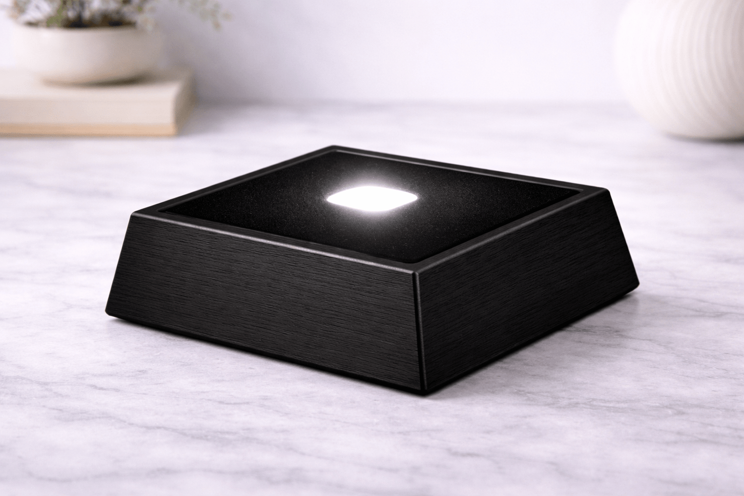 Square Wood LED Light Base with USB Cable – For Engraved Crystal Display - Nifty Decor & More