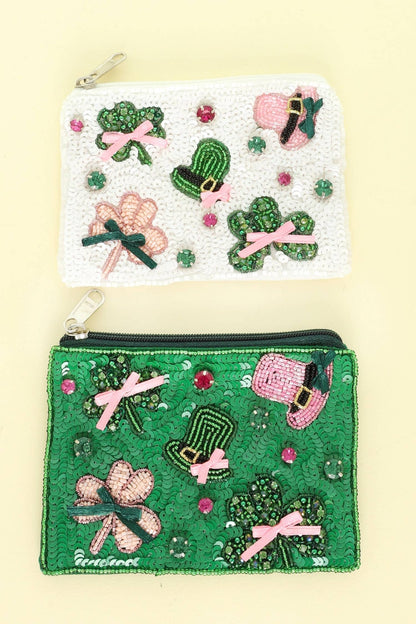 St. Patrick's Theme Jeweled Coin Bag - Nifty Decor & More