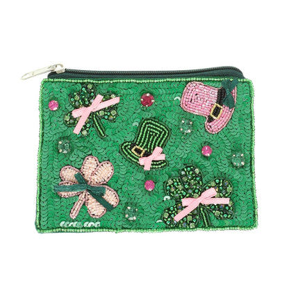 St. Patrick's Theme Jeweled Coin Bag - Nifty Decor & More
