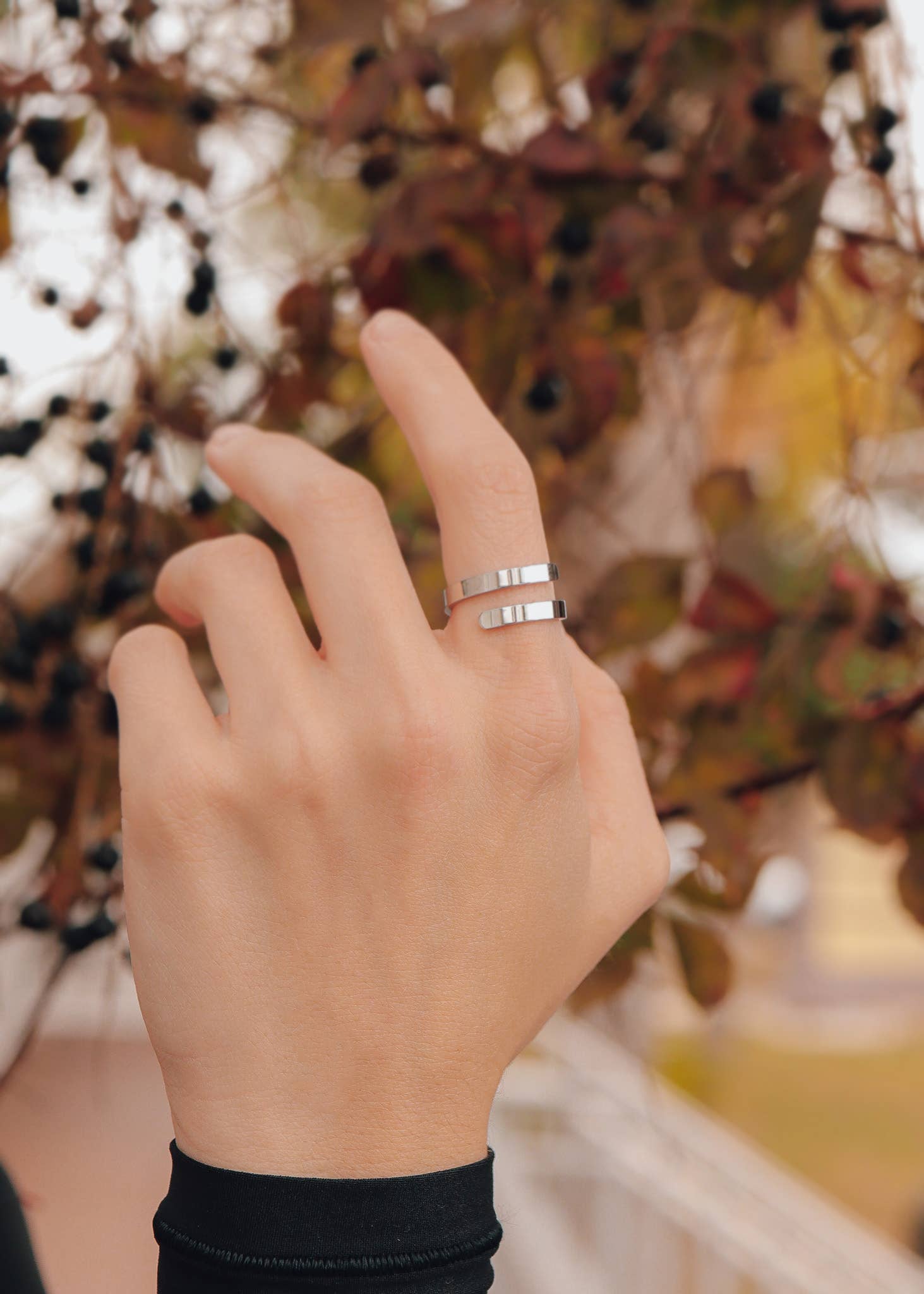 Stainless Steel Blank Engravable 2 Name Wrap Ring