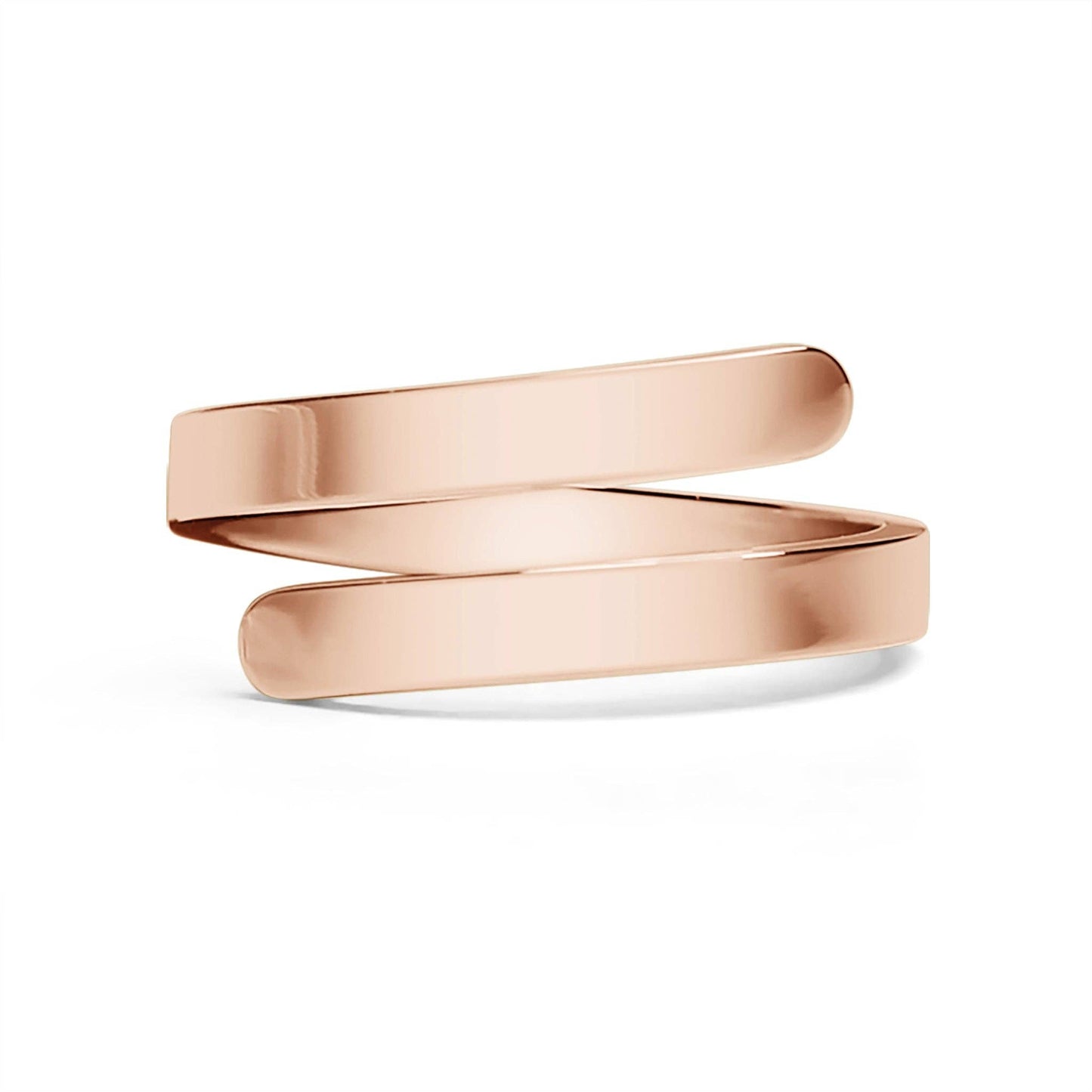 Stainless Steel Blank Engravable 2 Name Wrap Ring Rose 10