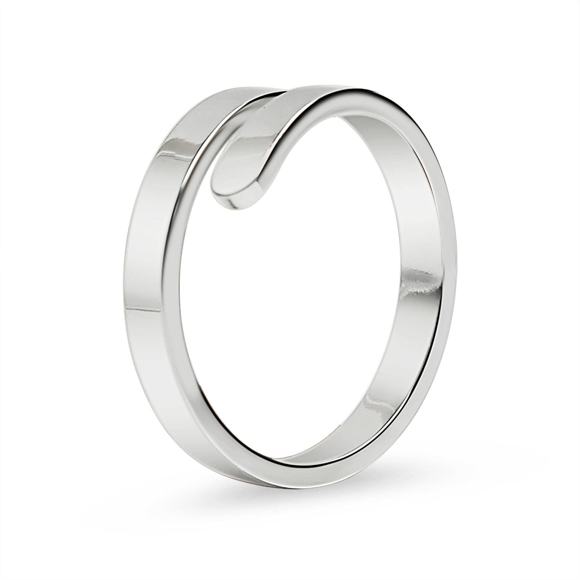 Stainless Steel Blank Engravable 2 Name Wrap Ring - Nifty Decor & More