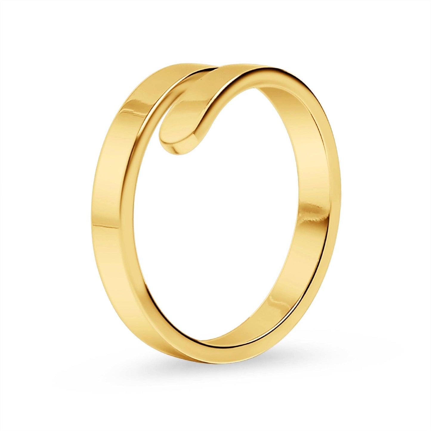 Stainless Steel Blank Engravable 2 Name Wrap Ring - Nifty Decor & More
