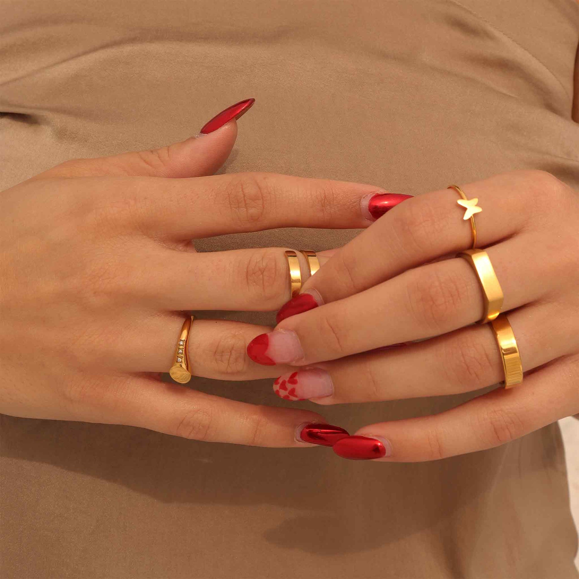 Stainless Steel Blank Engravable 2 Name Wrap Ring - Nifty Decor & More