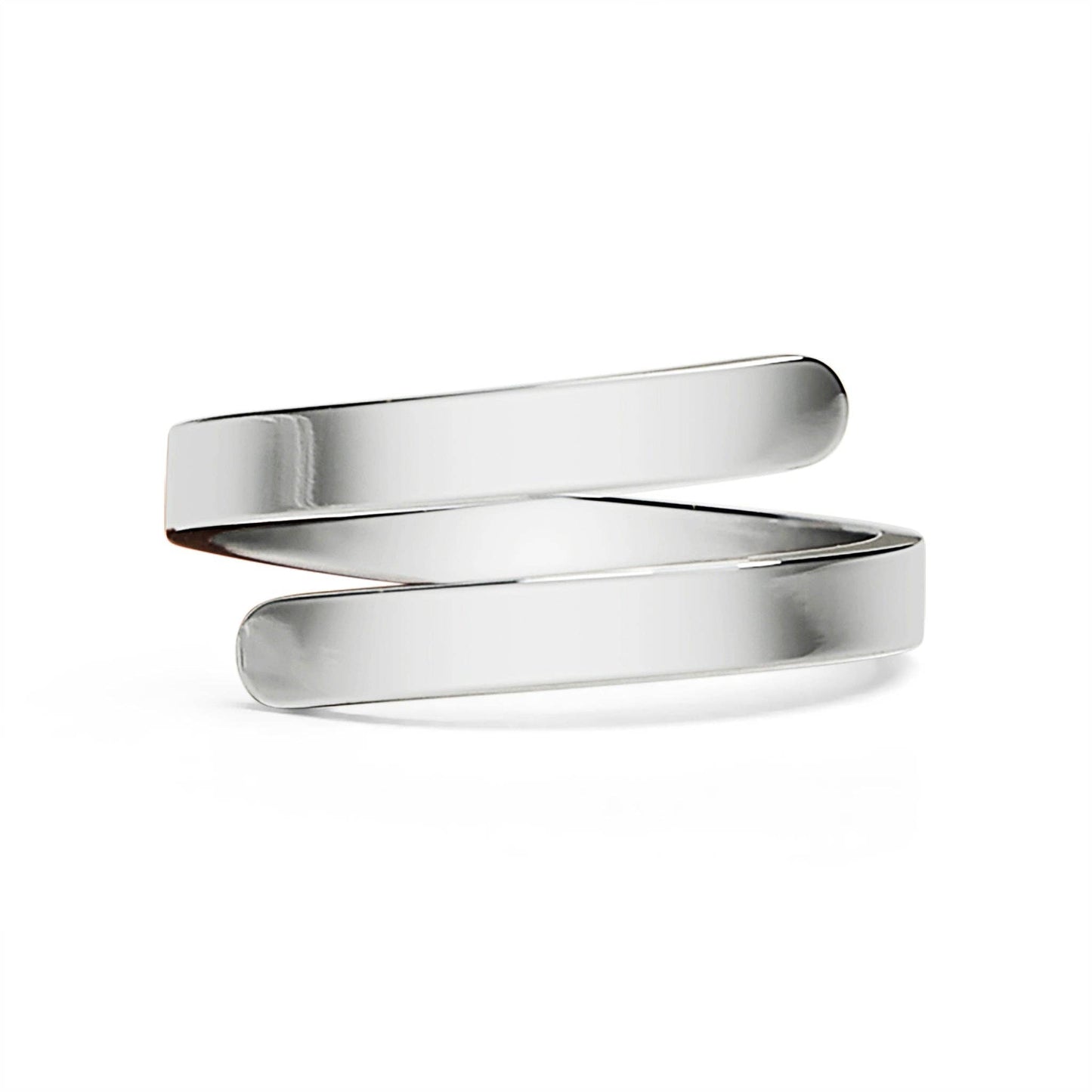 Stainless Steel Blank Engravable 2 Name Wrap Ring - Nifty Decor & More