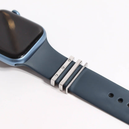 Stainless Steel Engravable 3 Piece Smart Watch Charm Set