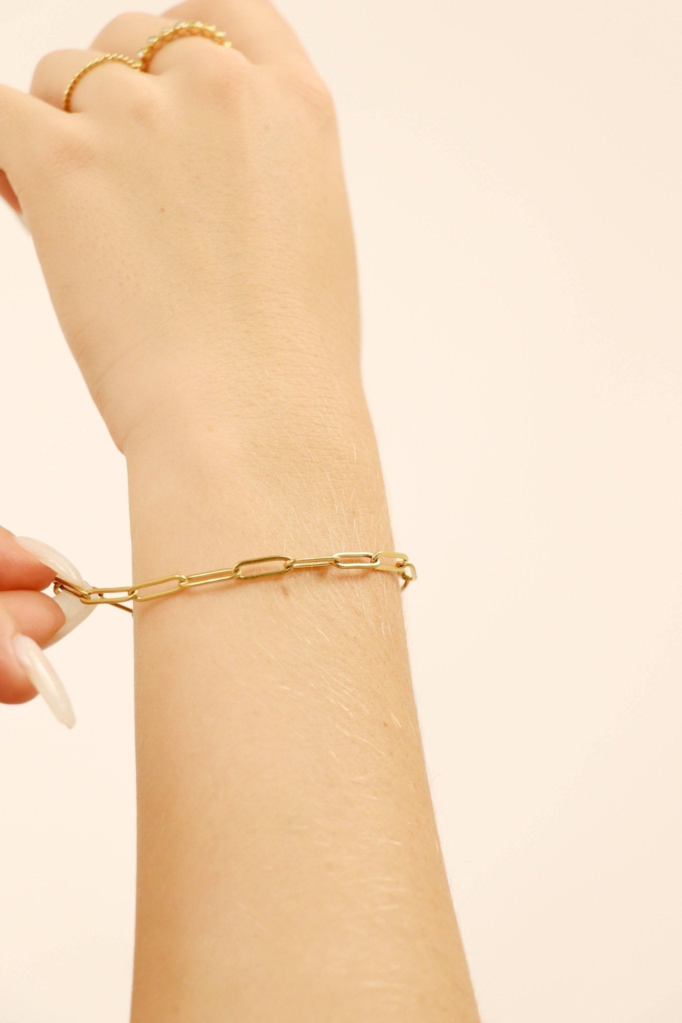 Stainless Steel Paperclip Chain Bracelet - Nifty Decor & More