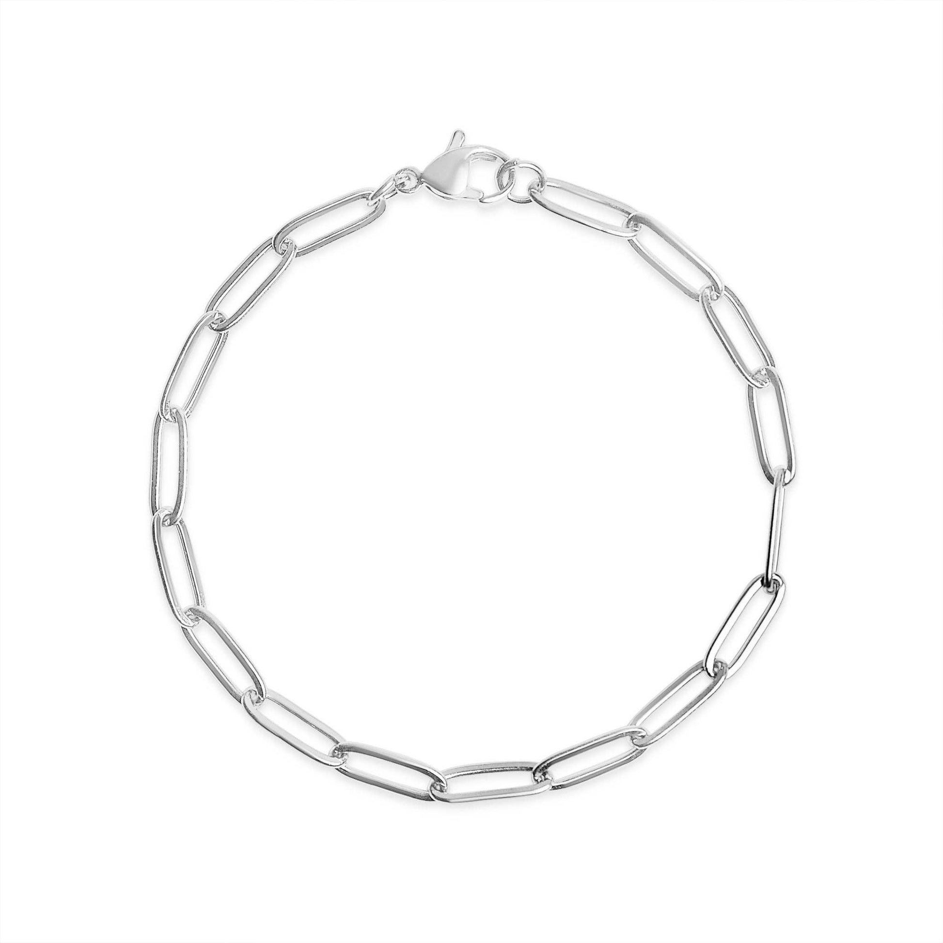 Stainless Steel Paperclip Chain Bracelet - Nifty Decor & More