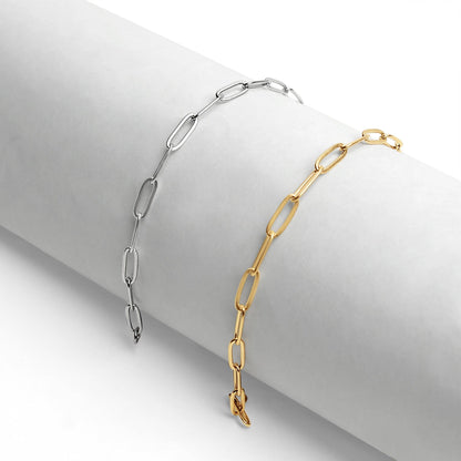 Stainless Steel Paperclip Chain Bracelet - Nifty Decor & More