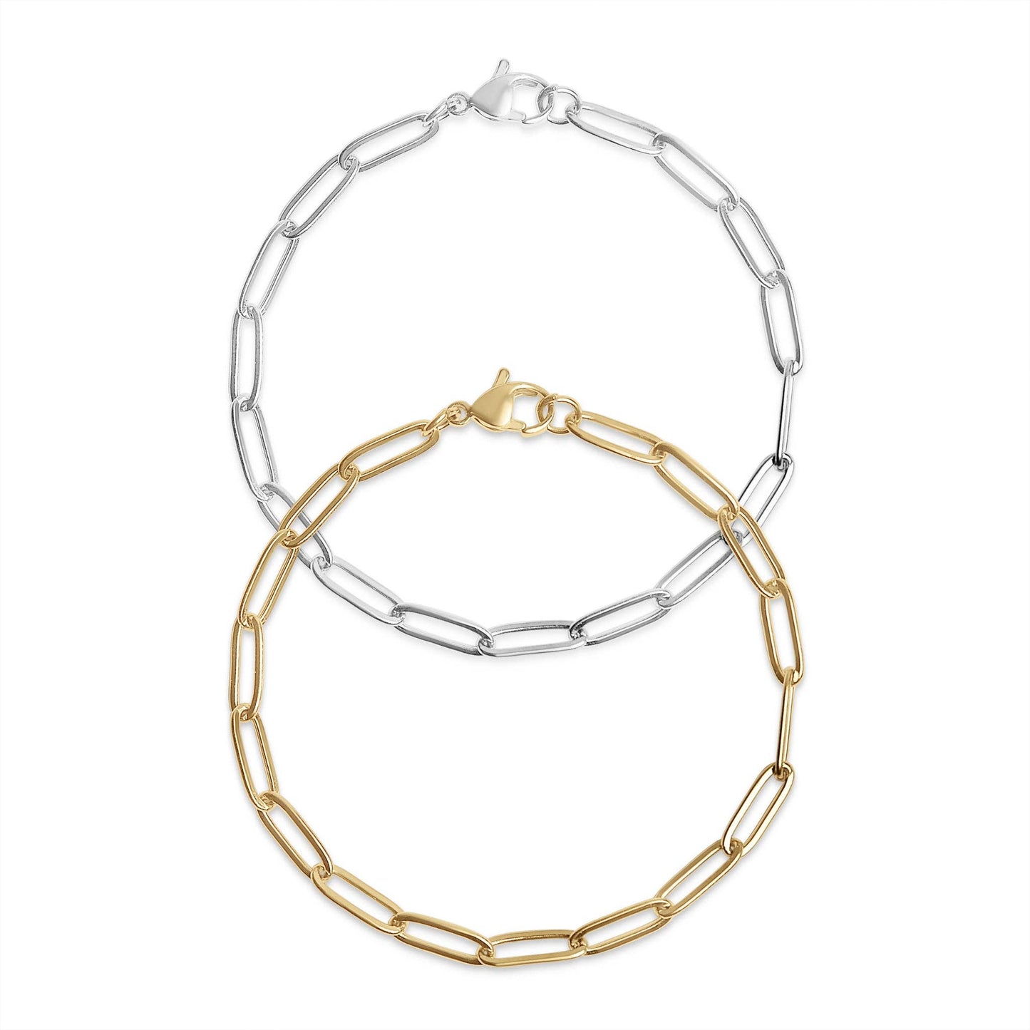 Stainless Steel Paperclip Chain Bracelet - Nifty Decor & More