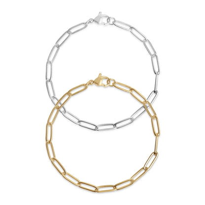 Stainless Steel Paperclip Chain Bracelet - Nifty Decor & More
