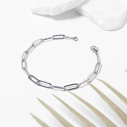 Stainless Steel Paperclip Chain Bracelet - Nifty Decor & More