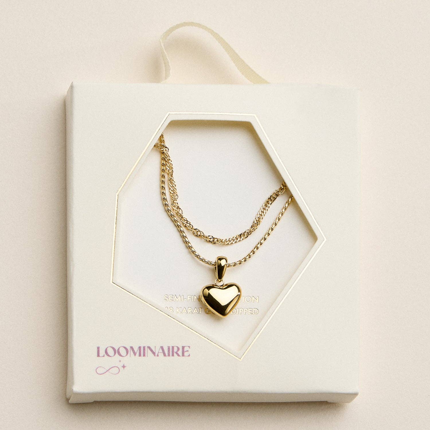Stainless Steel Polished Heart Pendant Necklace - Nifty Decor & More
