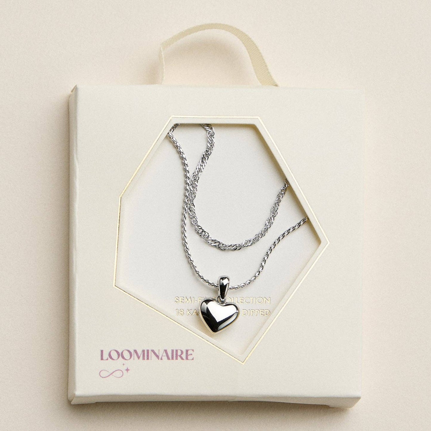 Stainless Steel Polished Heart Pendant Necklace - Nifty Decor & More