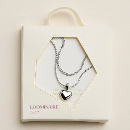 Stainless Steel Polished Heart Pendant Necklace - Nifty Decor & More