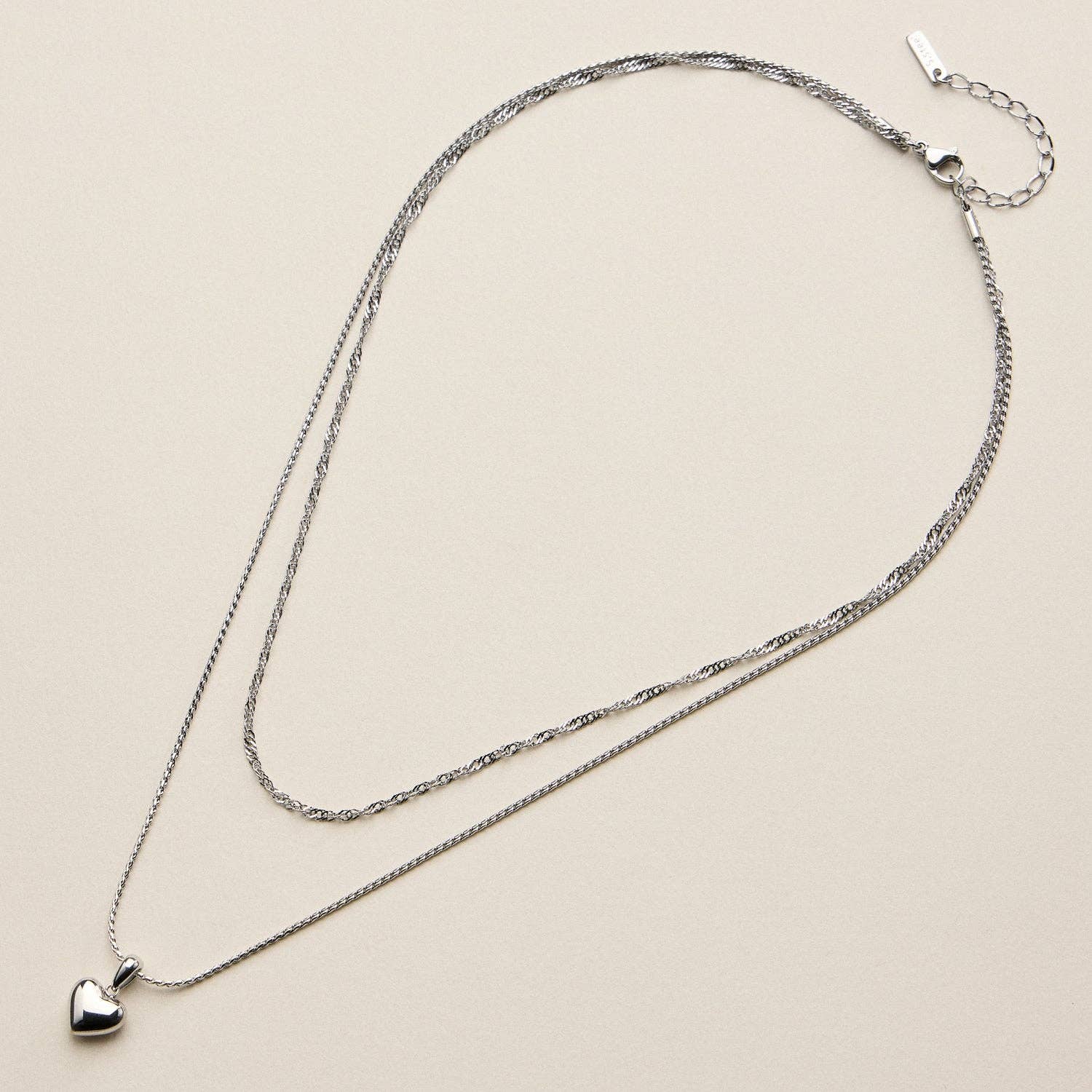 Stainless Steel Polished Heart Pendant Necklace - Nifty Decor & More
