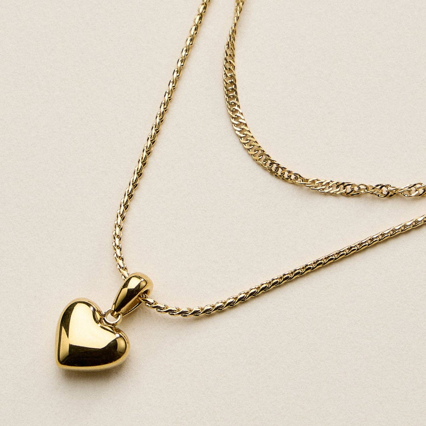 Stainless Steel Polished Heart Pendant Necklace - Nifty Decor & More