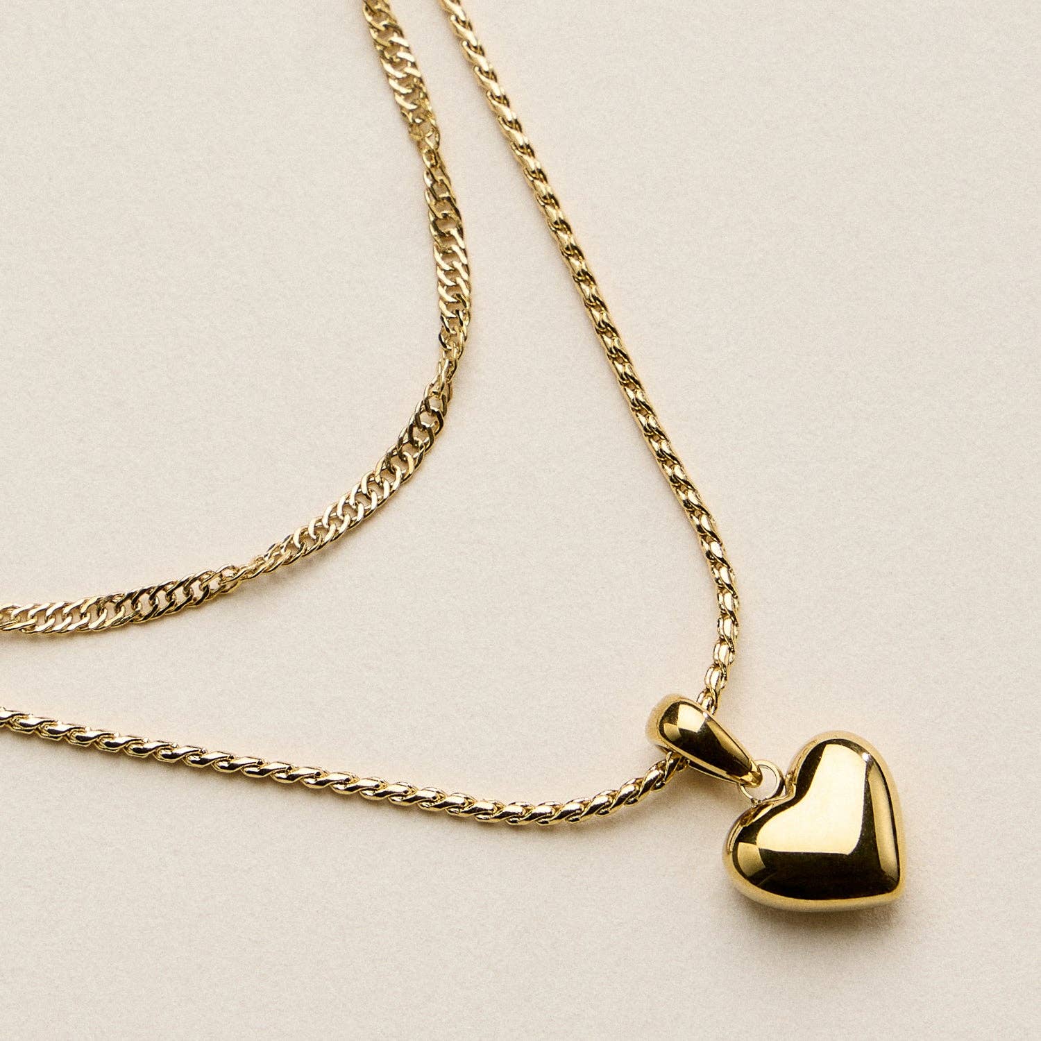 Stainless Steel Polished Heart Pendant Necklace - Nifty Decor & More
