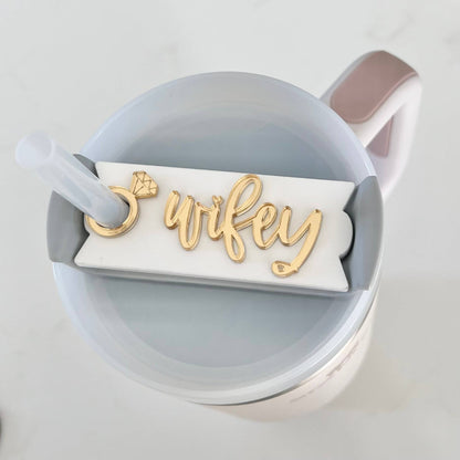 Stanley Cup Wifey Topper 40 OZ for Brides and Engaged Quencher 2.0 - Nifty Decor & More