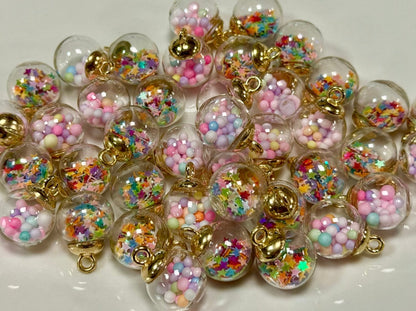 Star & Colorful Bead Glass Ball Pendant Charm, Unique Handcrafted Jewelry, Perfect Gift for Trendy Charm Lovers - Nifty Decor & More