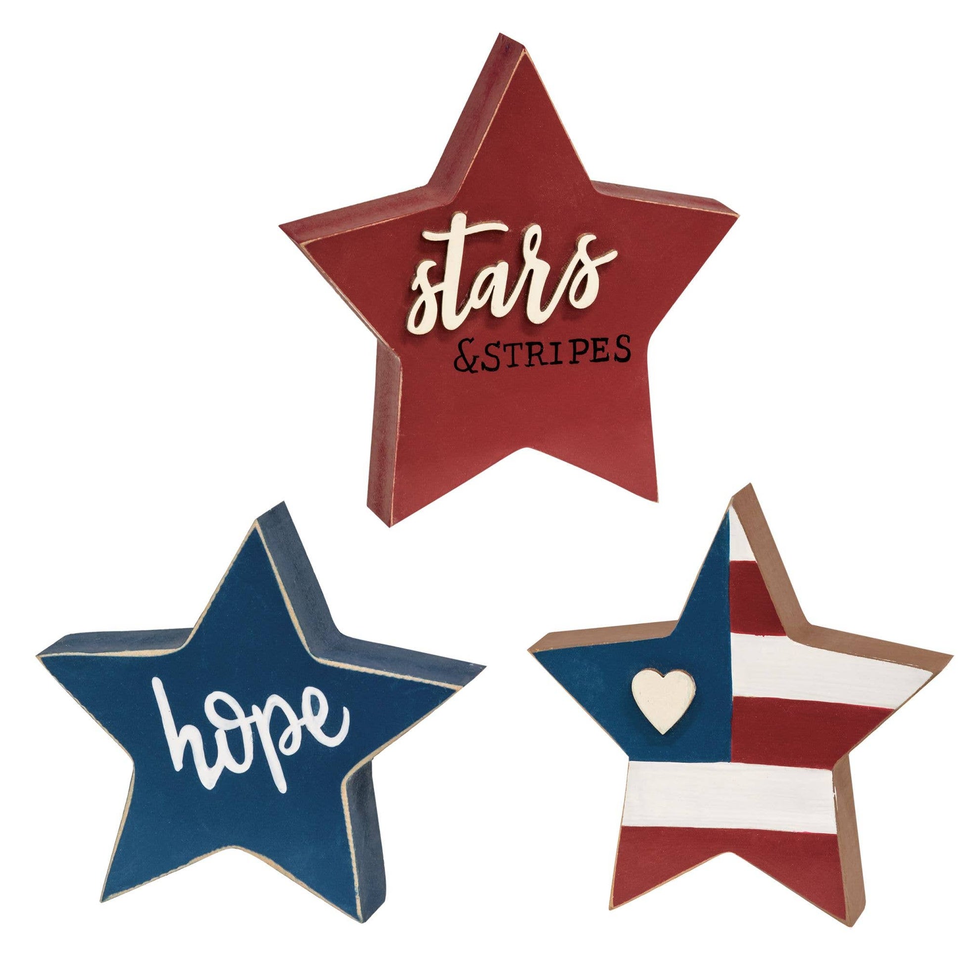 Stars & Stripes Chunky Sitters 3/Set - Nifty Decor & More