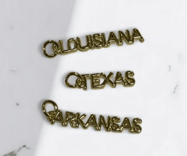 State Name Charm, Customizable Jewelry Accessory, Perfect Add - On for Bracelets & Necklaces, Gift for Travel Lovers - Nifty Decor & More