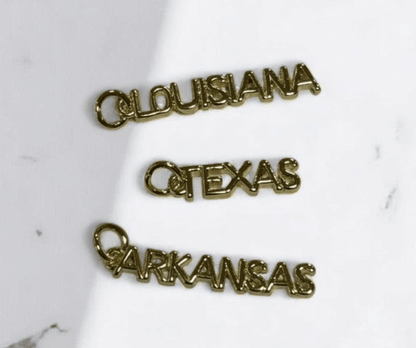 State Name Charm, Customizable Jewelry Accessory, Perfect Add - On for Bracelets & Necklaces, Gift for Travel Lovers - Nifty Decor & More