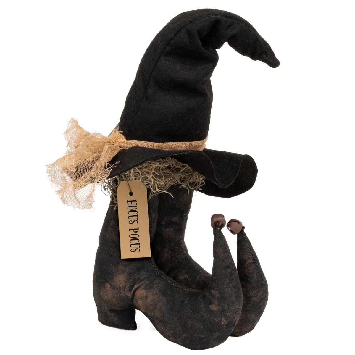 Stuffed Witch Boots & Hat Sitter - 14"H - Nifty Decor & More