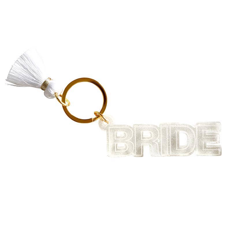 Stylish Acrylic Wedding Keychain Tags, Fun Keepsakes for Bridal Party, Unique Wedding Day Gift Ideas - Nifty Decor & More