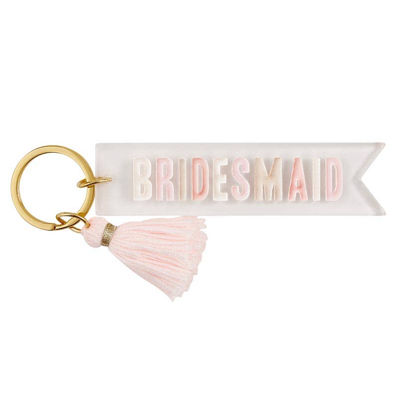 Stylish Wedding Party Keychain Tags, Trendy Acrylic Keepsakes for Bridesmaids & Brides Gifts - Nifty Decor & More