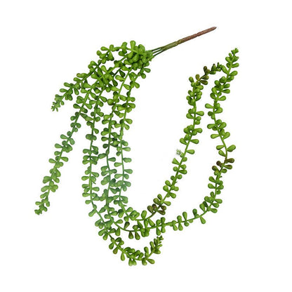 Succulents Soft Touch Faux String of Pearls Plant - Hanging Artificial Succulents for Home Decor & Indoor Garden - Nifty Decor & More