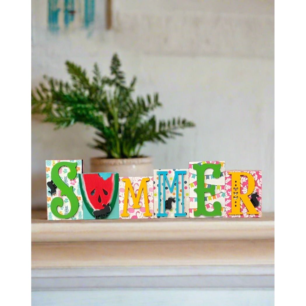 Summer Word Block - Nifty Decor & More