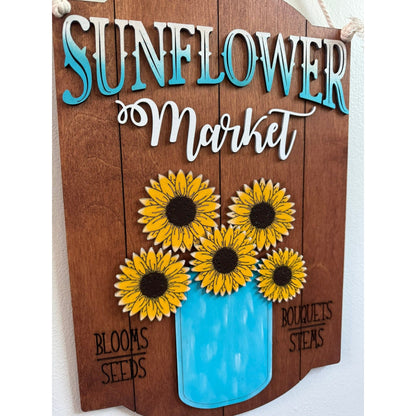 Sunflower Market Sign - Nifty Decor & More
